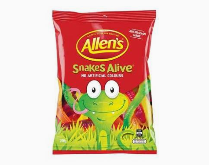 Allen's Lolly Bag Snakes Alive