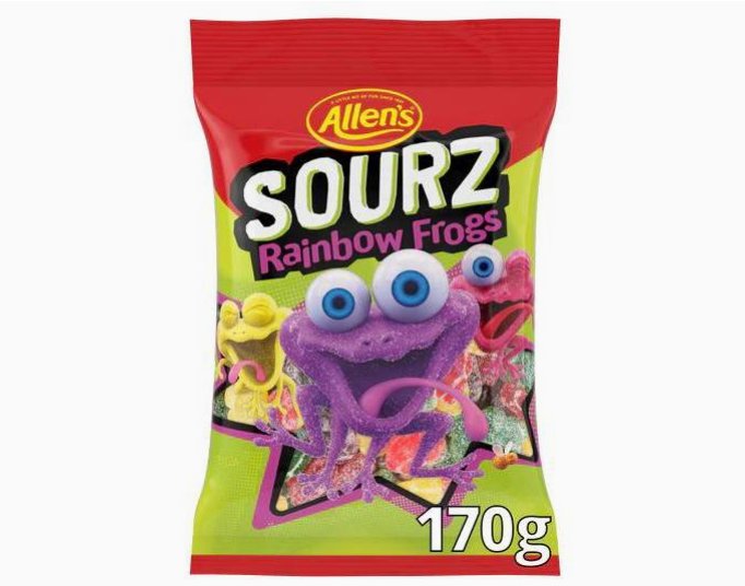 Allen's Lolly Bag Sourz Rainbow Frogs
